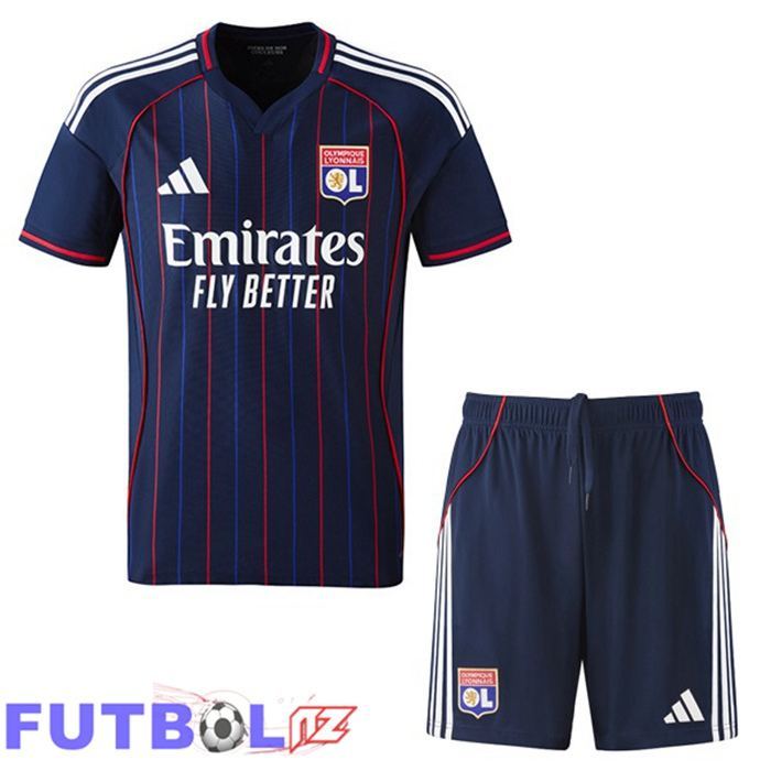 Camisetas De Futbol lyon OL Ninos Segunda Azul Real 2025/2026