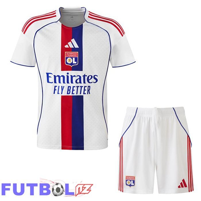 Camisetas De Futbol lyon OL Ninos Primera Blanco 2025/2026