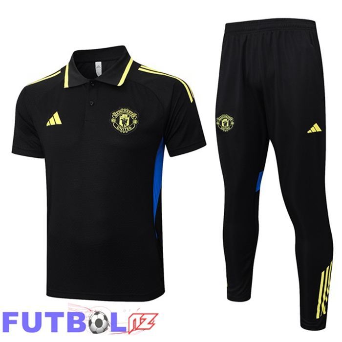 Camiseta Polo Manchester United + Pantalones Negro 2025/2026