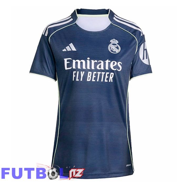 Camisetas De Futbol Real Madrid Mujer Segunda Azul Real 2025/2026