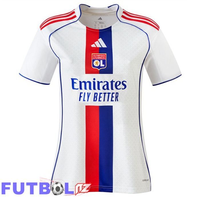 Camisetas De Futbol lyon OL Mujer Primera Blanco 2025/2026