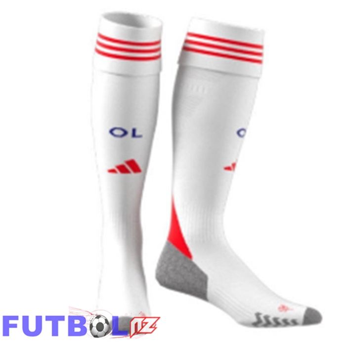 Calcetines De Futbol lyon OL Primera Blanco 2025/2026