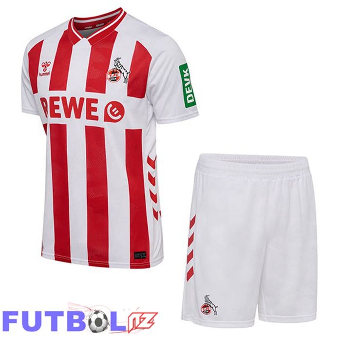 Camisetas De Futbol FC Koln Ninos Primera Rojo Blanco 2025/2026