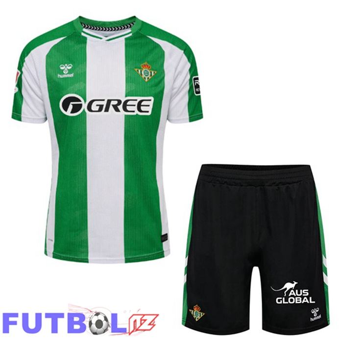 Camisetas De Futbol Real Betis Ninos Primera Verde Blanco 2025/2026