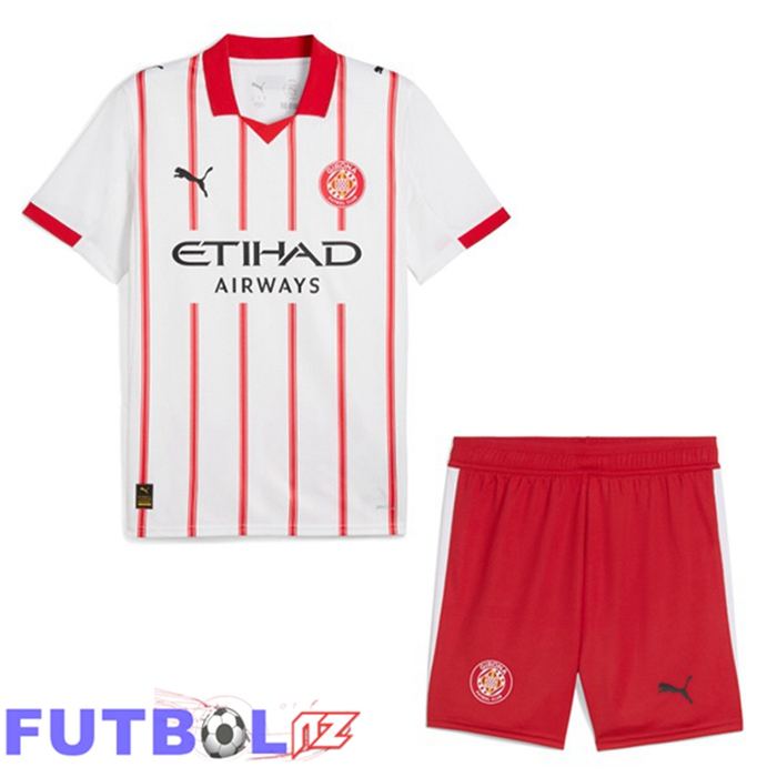Camisetas De Futbol Girona Ninos Primera Rojo Blanco 2025/2026