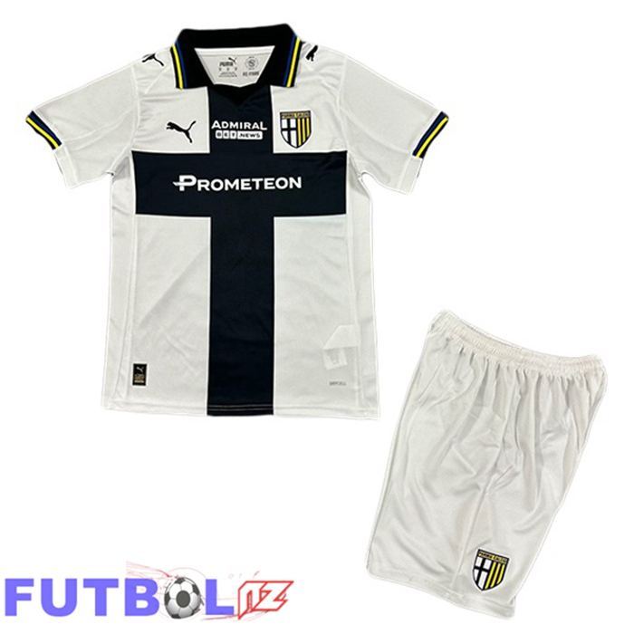 Camisetas De Futbol Parma Calcio Ninos Primera Blanco Negro 2025/2026