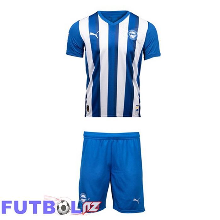 Camisetas De Futbol Deportivo Alaves Ninos Primera Azul Blanco 2025/2026