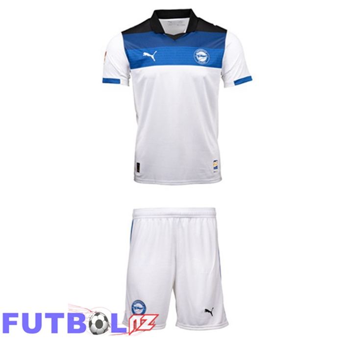 Camisetas De Futbol Deportivo Alaves Ninos Segunda Blanco Azul 2025/2026