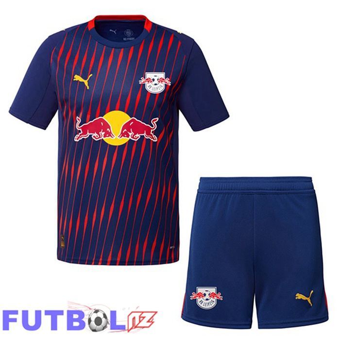 Camisetas De Futbol RB Leipzig Ninos Segunda Rojo Azul Real 2025/2026