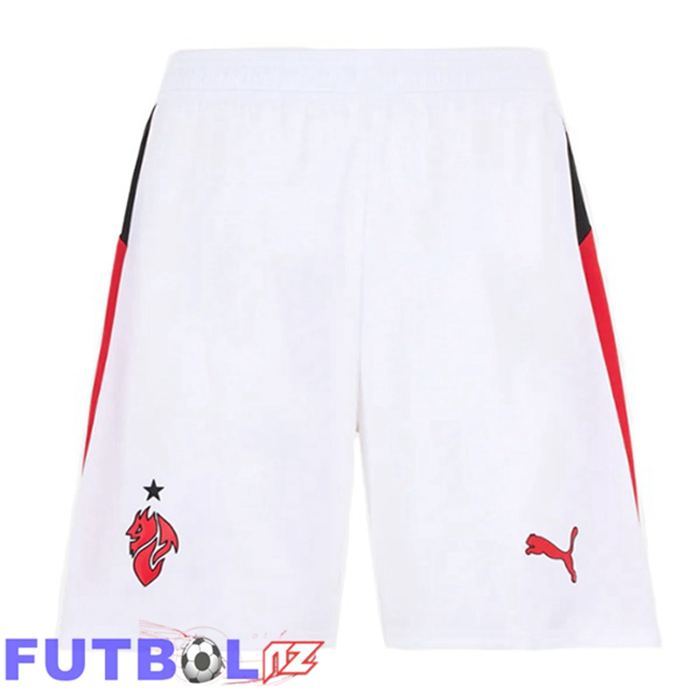 Cortos de Futbol AC Milan Segunda Blanco 2025/2026