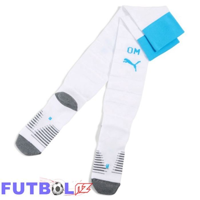Calcetines De Futbol Marsella OM Primera Blanco 2025/2026