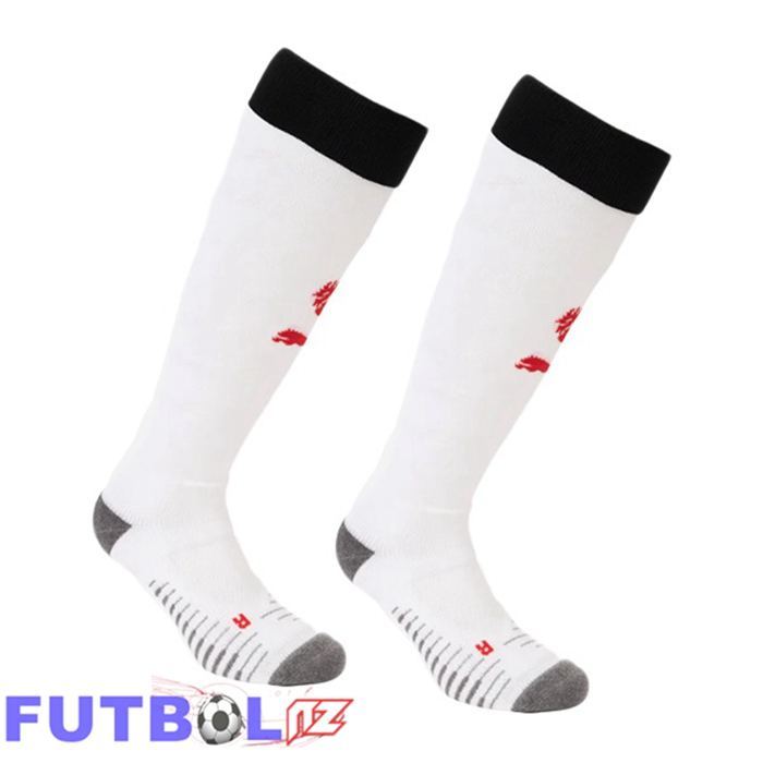 Calcetines De Futbol AC Milan Segunda Blanco 2025/2026