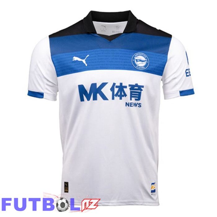 Camisetas De Futbol Deportivo Alaves Segunda Blanco Azul 2025/2026