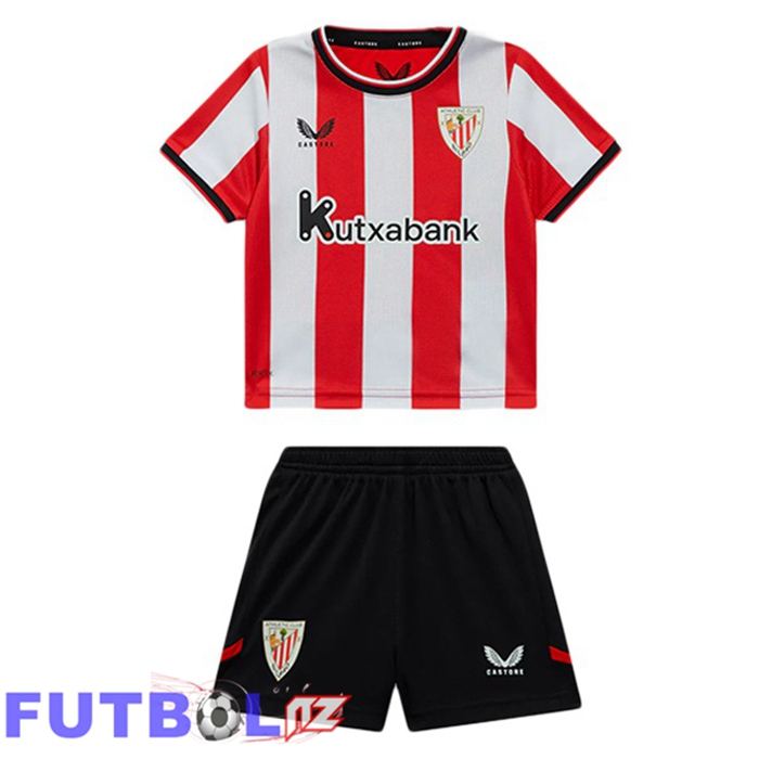 Camisetas De Futbol Athletic Club Ninos Primera Rojo Blanco 2025/2026
