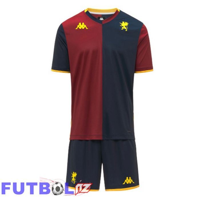 Camisetas De Futbol Genoa CFC Ninos Primera Rojo Azul Real 2025/2026