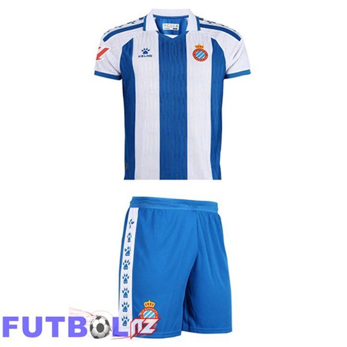Camisetas De Futbol RCD Espanyol Ninos Primera Azul Blanco 2025/2026