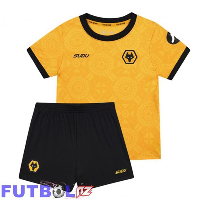 Camisetas De Futbol Wolves Ninos Primera Amarillo 2025/2026
