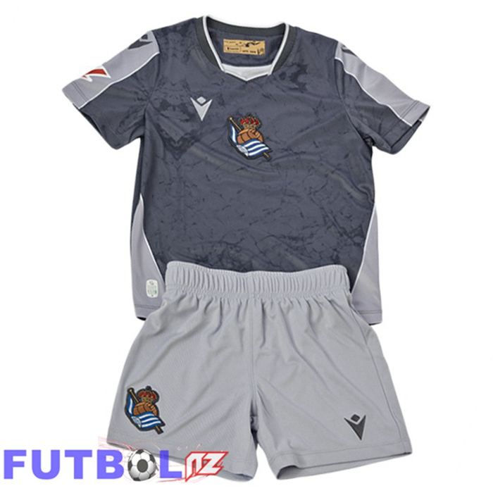 Camisetas De Futbol Real Sociedad Ninos Segunda Gris 2025/2026