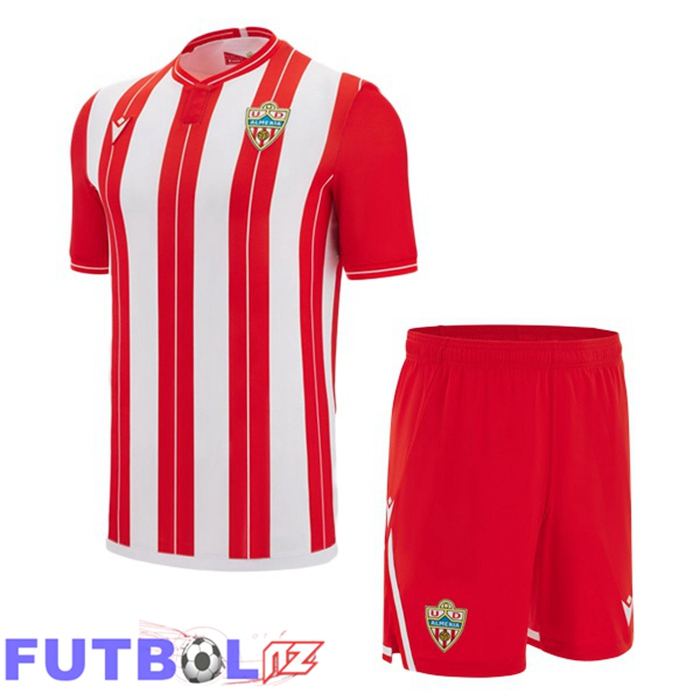 Camisetas De Futbol UD Almeria Ninos Primera Rojo Blanco 2025/2026