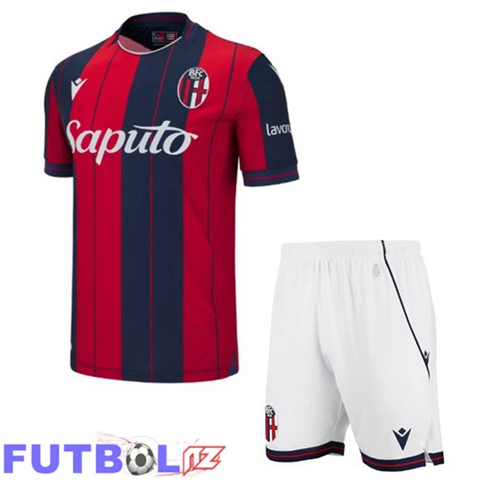 Camisetas De Futbol Bolonia Ninos Primera Rojo Azul Real 2025/2026