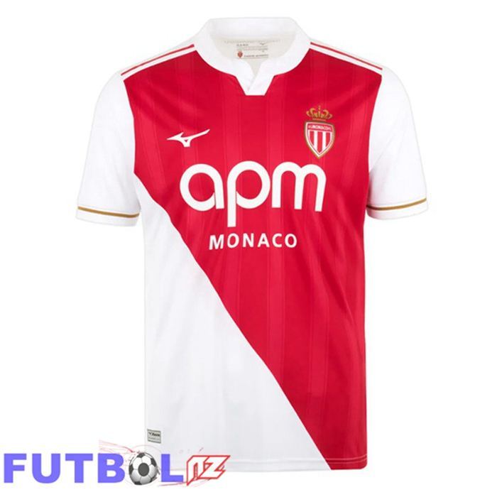 Camisetas De Futbol AS Monaco Primera Blanco Rojo 2025/2026
