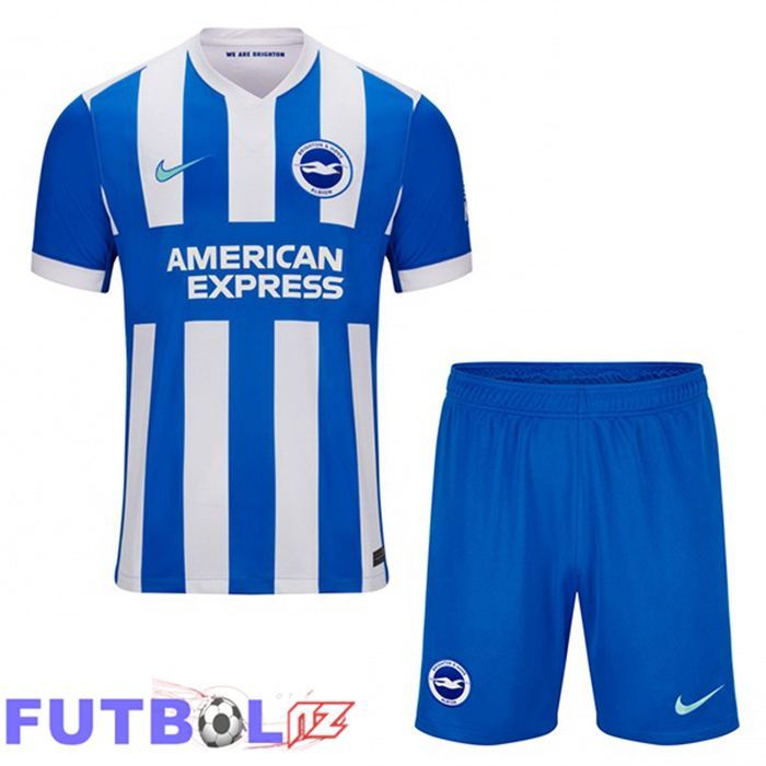 Camisetas De Futbol FC Brighton Ninos Primera Azul Blanco 2025/2026