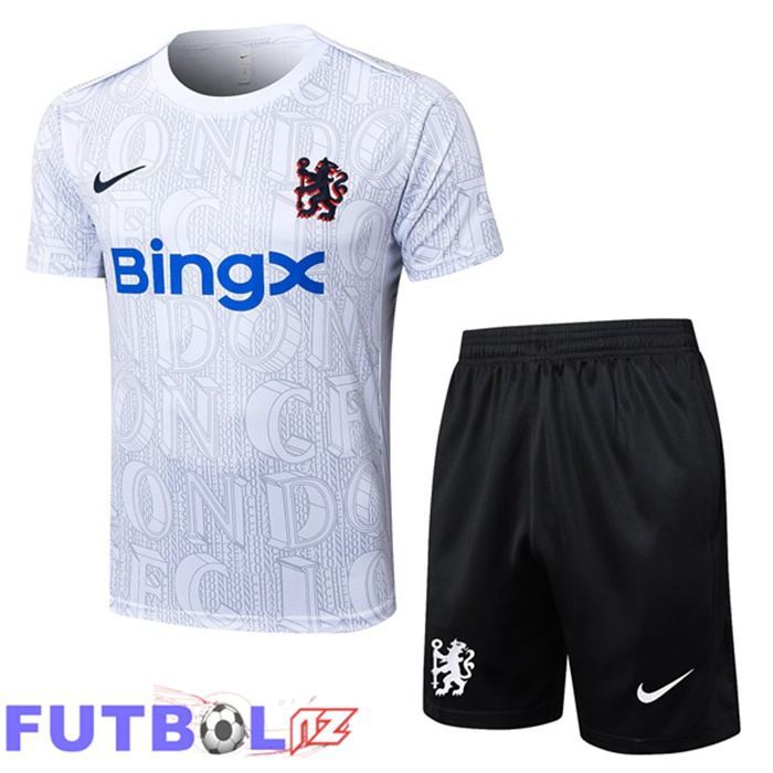 Camiseta Entrenamiento FC Chelsea + Cortos Blanco 2025/2026