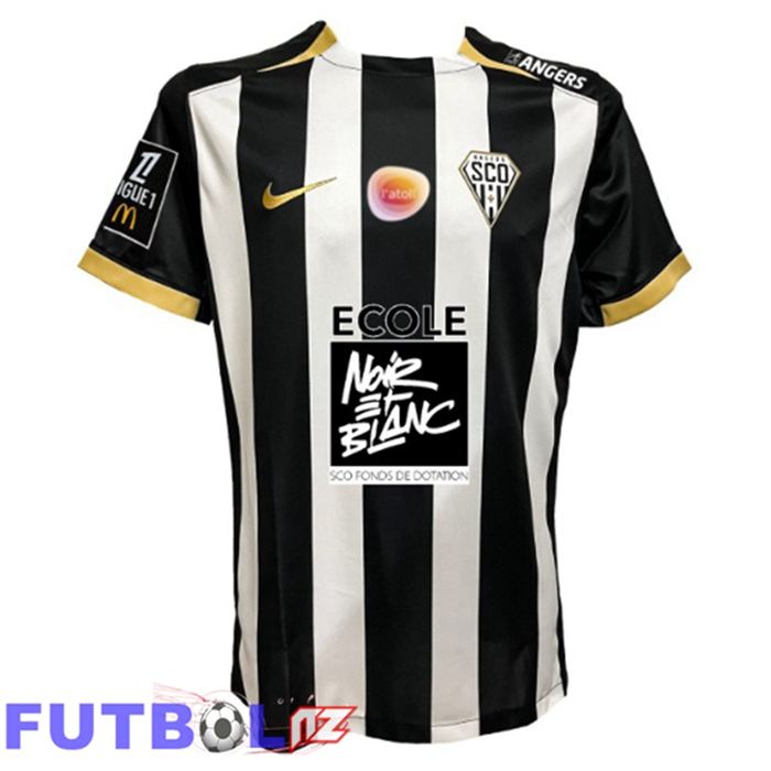 Camisetas De Futbol Angers SCO Primera Negro Blanco 2025/2026