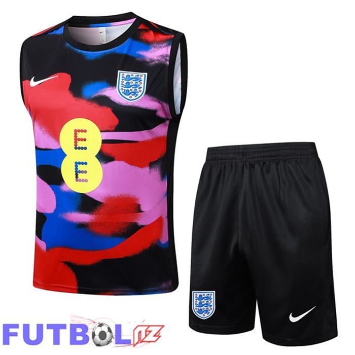 Chalecos De Futbol Inglaterra + Cortos Rojo Negro Azul 2025/2026