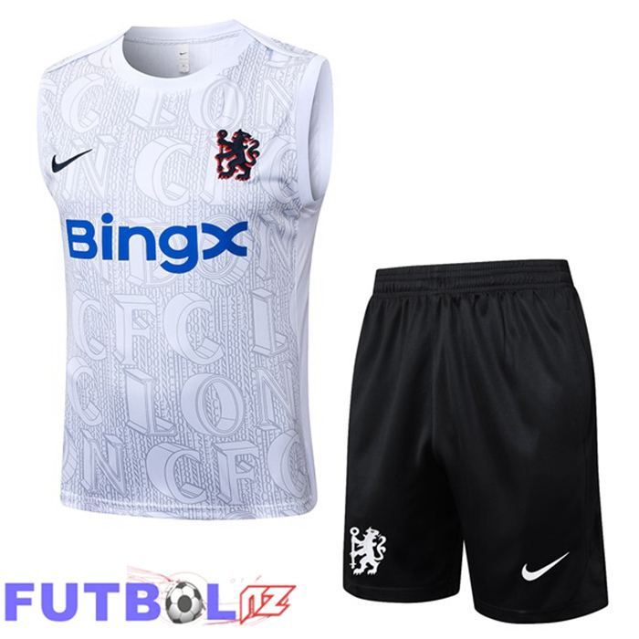Chalecos De Futbol FC Chelsea + Cortos Blanco 2025/2026