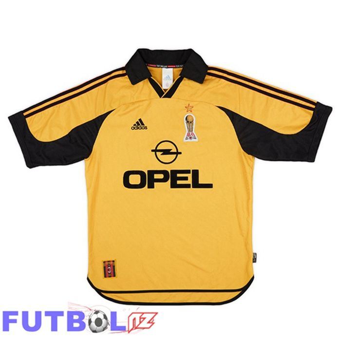 Camisetas De Futbol AC Milan Retro Cuarta Amarillo 1999-2000