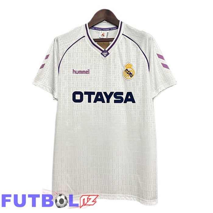 Camisetas De Futbol Real Madrid Retro Primera Blanco 1990-1992