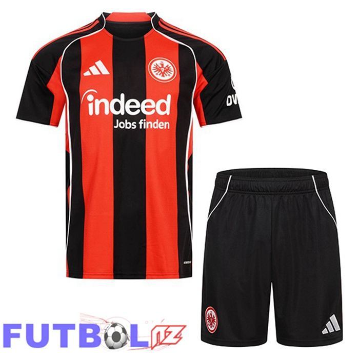 Camisetas De Futbol Eintracht Frankfurt Ninos Primera Blanco Rojo 2025/2026