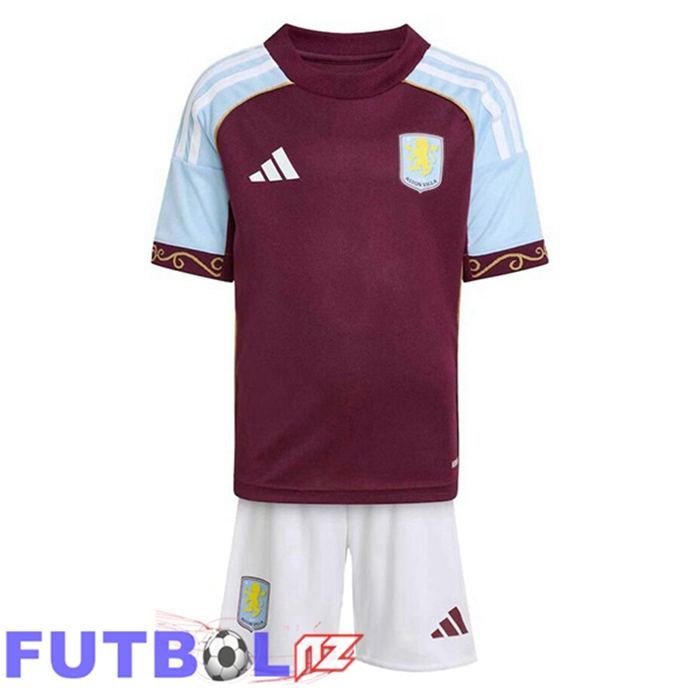 Camisetas De Futbol Aston Villa Ninos Primera Rojo 2025/2026