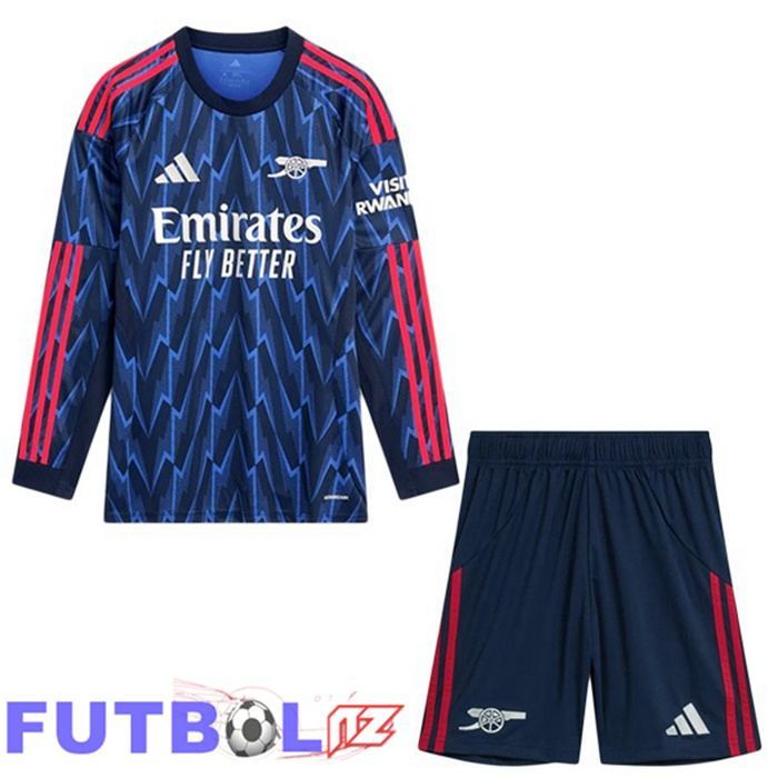 Camisetas De Futbol Arsenal Ninos Segunda Manga Larga Azul Real 2025/2026
