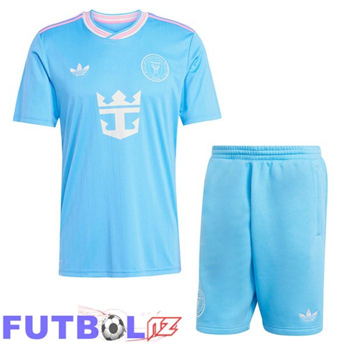 Camisetas De Futbol Inter Miami CF Ninos Tercera Azul 2025/2026 Camisetas De Futbol Inter Miami CF Ninos Tercera Azul 2025/2026