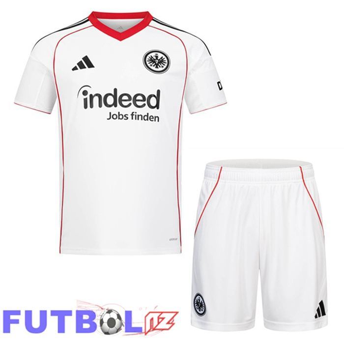 Camisetas De Futbol Eintracht Frankfurt Ninos Segunda Blanco 2025/2026