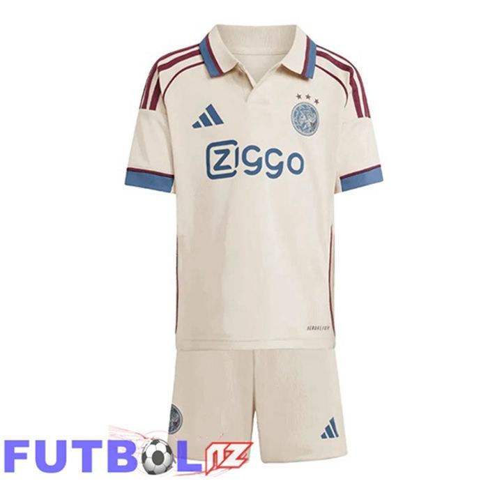 Camisetas De Futbol AFC Ajax Ninos Tercera Amarillo 2025/2026