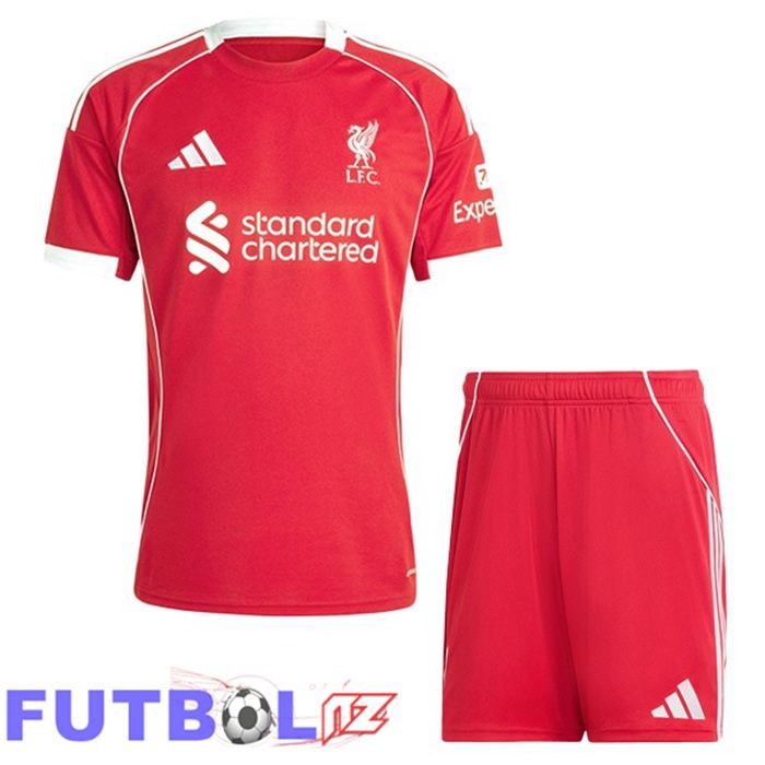 Camisetas De Futbol FC Liverpool Ninos Primera Rojo 2025/2026