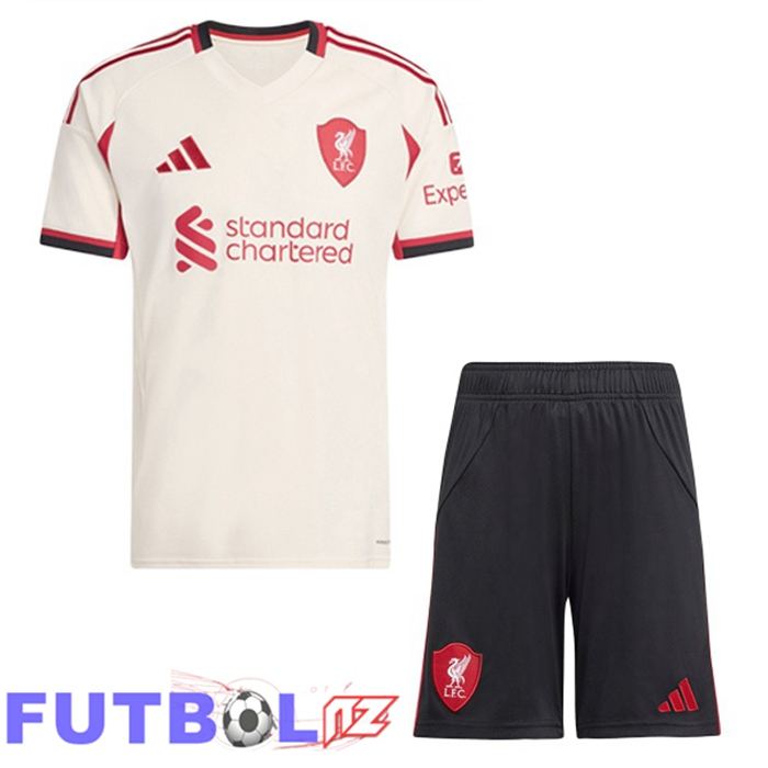 Camisetas De Futbol FC Liverpool Ninos Segunda Amarillo 2025/2026