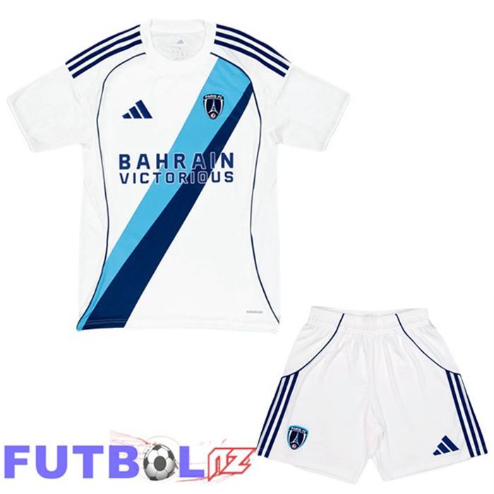 Camisetas De Futbol Paris FC Ninos Segunda Blanco 2025/2026