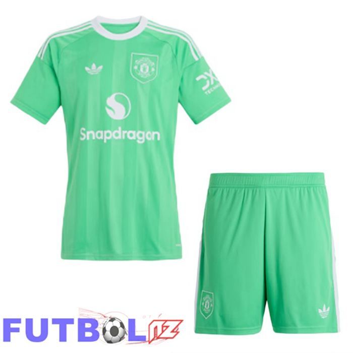 Camisetas De Futbol Manchester United Ninos Portero Verde 2025/2026