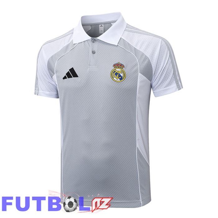 Camiseta Polo Real Madrid Blanco Gris 2025/2026