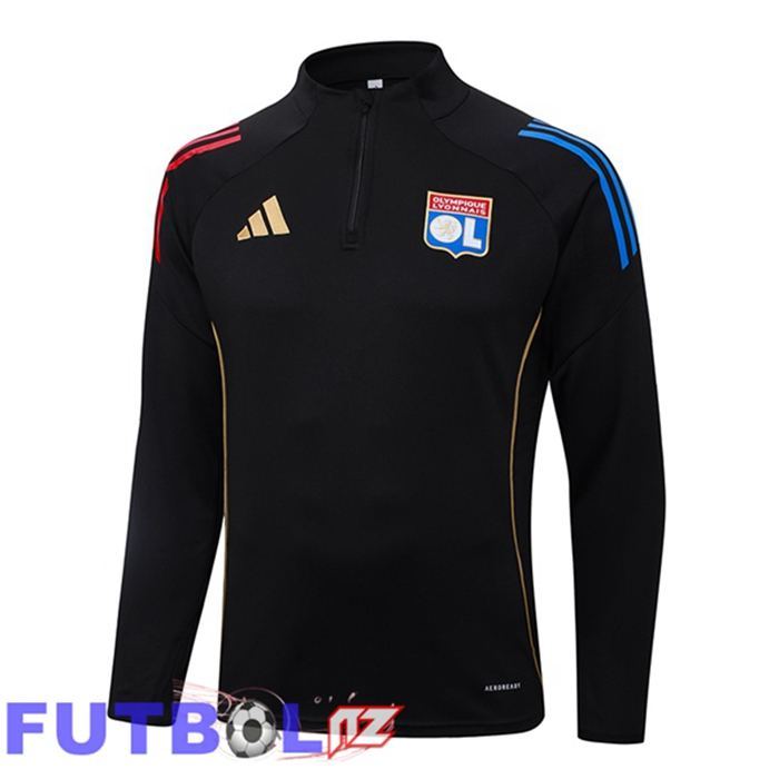 Sudadera De Entrenamiento lyon OL Negro 2025/2026 Sudadera De Entrenamiento lyon OL Negro 2025/2026