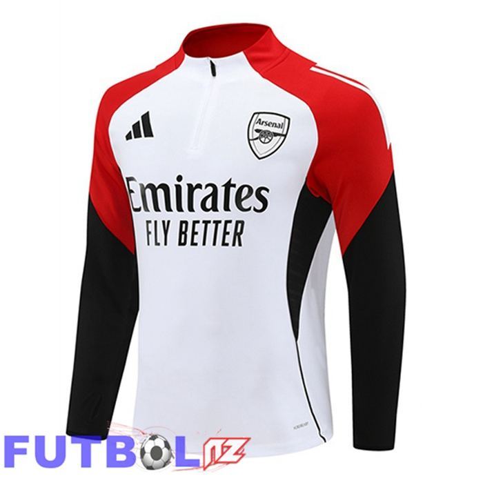 Sudadera De Entrenamiento Arsenal Blanco Negro Rojo 2025/2026