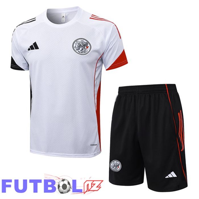 Camiseta Entrenamiento AFC Ajax + Cortos Blanco 2025/2026