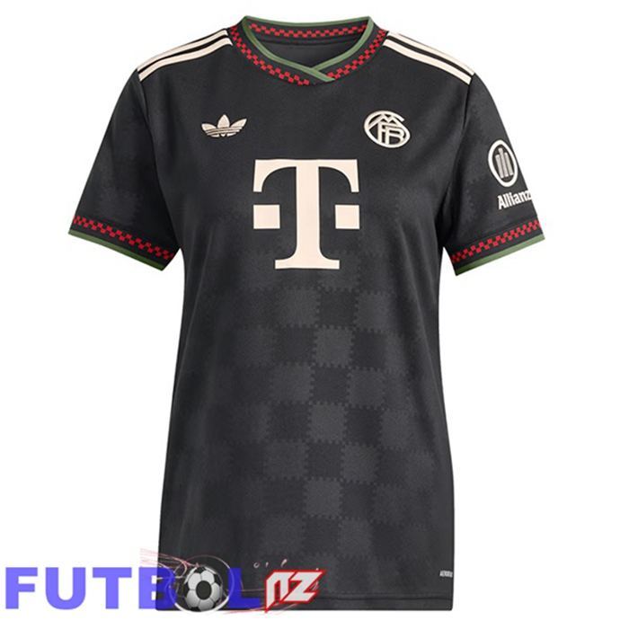Camisetas De Futbol Bayern Munich Mujer Tercera Negro 2025/2026