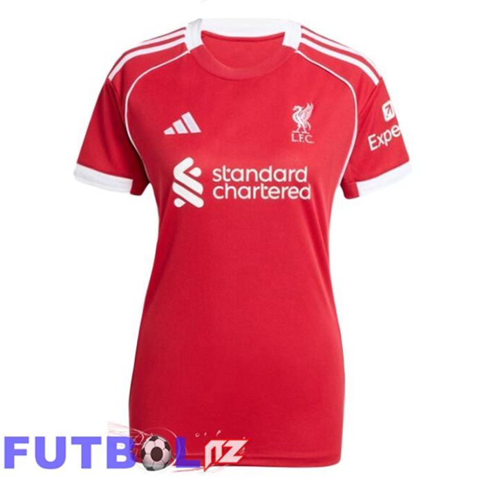Camisetas De Futbol FC Liverpool Mujer Primera Rojo 2025/2026