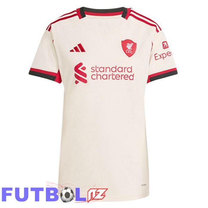 Camisetas De Futbol FC Liverpool Mujer Segunda Amarillo 2025/2026