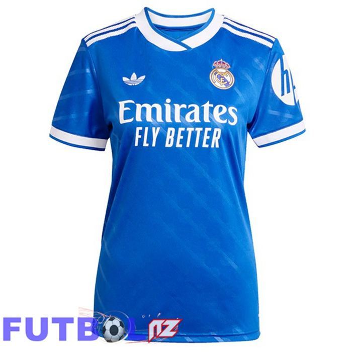 Camisetas De Futbol Real Madrid Mujer Tercera Azul 2025/2026